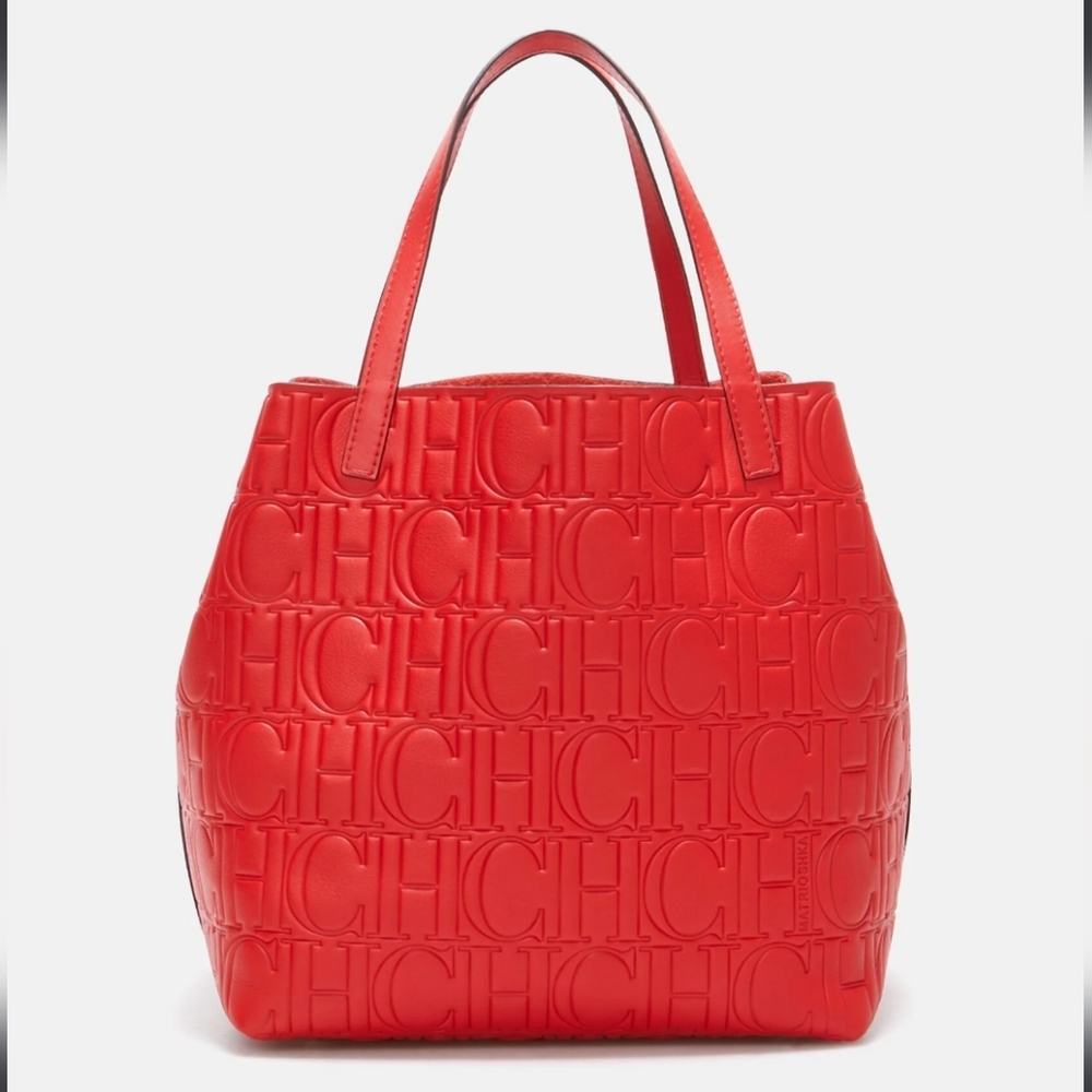 CAROLINA HERRERA medium tote red